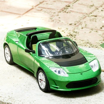 1:24 Tesla Roadster Auto Hračky Zliatiny Športové Auto Model Diecasts Kovové Pretekárske Vozidlá Model, Simulácia Zvuku Svetlo Deti Hračky, Darčeky
