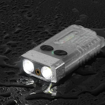 1000LM LED Prenosný Mini Pochodeň IPX4 Nepremokavé Pípnutie Vrecku Baterka 80DB Bzučiak Alarm Blikajúce pre Kempovanie Turistika Núdzové