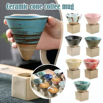 1pcs Tvorivé Retro Keramický Hrnček Kávy Hrubá Keramika Vytiahnuť Latte Porcelánovej Šálku Kávy Čaj Japonský Pohár Kvet Keramiky B5A1