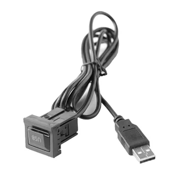 1× USB S protiprachovým Krytom Drôt Postroj Dash Flush Mount Dual USB Predlžovací Vysoko Kvalitný Kábel Adaptéra Novú Značku Na Bicykel