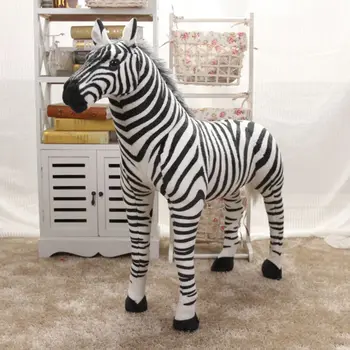 30 cm Mäkké Mäkké Plyšové Zviera Vankúš Realistické Zebra pre detské Narodeniny Darček Nábytok Gauč Vankúš Najvyššej Kvality