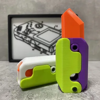 3D Tlač Gravitácie Skok Malá Čierna Nôž Mini Model Študent Cenu Prívesok Dekompresný Hračka Darček pre Chlapcov