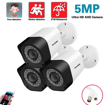 5MP HD Káblové KAMEROVÝ Bezpečnostný Analógový Fotoaparát BNC Mimo Nepremokavé AHD DVR kamerový Bullet Kamera Systém XMEYE H. 265 2MP