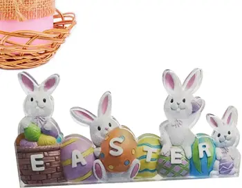 Akryl Bunny - Akryl Bunny Dekorácie pre Domov - 2D Bunny Králik Vajcia Dekor Veľkonočné Party Dekorácie Tému na Narodeniny Krista
