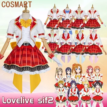 COSMART Anime Lovelive! SIF2 Aqours Honoka Umi Eli Rin Cos Všetkých Členov Hra Vyhovovali Krásne Jednotné Cosplay Kostým Party Oblečenie