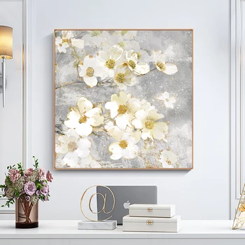 Domov Stenu Decor 100% Ručne Maľované Kvet Moderné Ručné Olej Abstraktné Kvety Nástenné Maľby