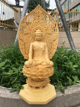 Drevorezbárstvo Tathagátu Veľké Slnko, Buddha Šakjamúni Muni Drevo Koreň Sochu Budhu, Sochu Remeselné Verandu Dekorácie
