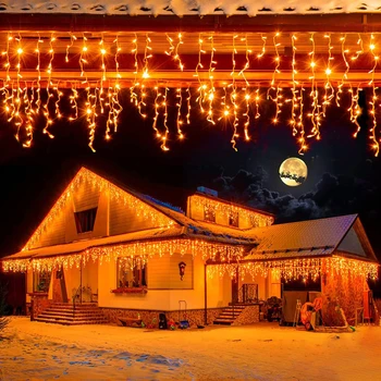 EU/US LED Cencúľ Opony String Svetlo Časti 0.6-0.8 m Dekorácie pre Domov Zimnej Ulici Převisové Vonkajší Dekor Vianočný Veniec