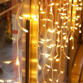 EU/US Vianočný Večierok LED Cencúľ Opony String Svetla Dekorácie pre Domov Street Vonkajší Veniec Dom Dekor Časti 0.6-0.8 m