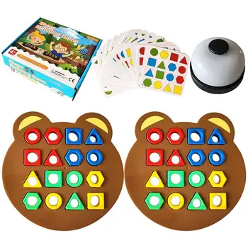 Geometrický Tvar, Zodpovedajúce Bloky Puzzle Hra Farebné Učenie Interaktívne Hračky Atraktívne Montessori Hračky Pre Chlapca, Dievča Deti
