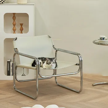 jeden wingback obývacia izba kreslo kožené kovové nohy čítanie make-up stoličky, spálne, spoločenská miestnosť dizajnér woonkamer stoelen domova