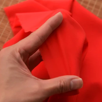 Kvalita Šifón textílie Červená tissu Šaty, svadobné šaty, sukne, tkanín