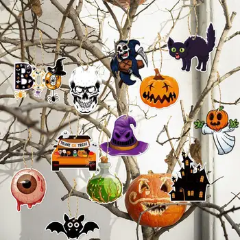Lebka Závesné Dekorácie Strašidelné Halloween Party Dodávky 60pcs/súbor Opakovane Závesné Dekorácie Tekvica Ghost Bat Lebky pre