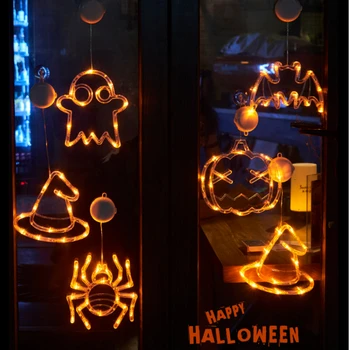 LED Bulík Lampa Tekvica Spider Ghost Horor Nočné Svetlo Halloween Dekorácie Deti Darček Šťastný Halloween Party Dekorácie pre Domov