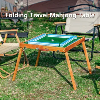 Malé Mahjong Cestovné Skladanie a Zvýšenej Mahjong Tabuľka nastavenia Prenosné Masívneho Dreva Cestovné Ubytovni Sparrow Vonkajšie Domov