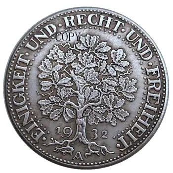 Nemecký 5 Reichsmark Voliteľné Dátum Pamätnú Repliku Mince Mosadze Pozlátené Striebro Kópiu Mince