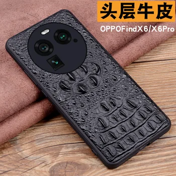 Nové Originálne Kožené Luxury 3d Krokodíla Hlava Telefón Prípade Oppo Nájsť X6 X5 Pro Kryt Prípadoch