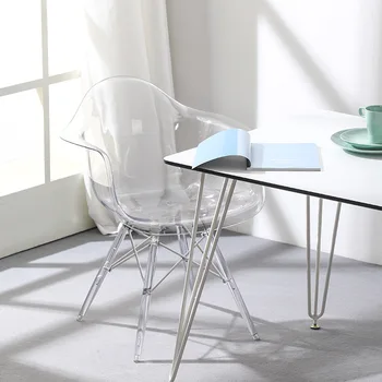 Pc Káva Stoličky Transparentné Stoličky Nordic Módne Jedálenský Stôl a Stoličky Jednoduché Plastové Stoličky Tvorivé Voľný čas