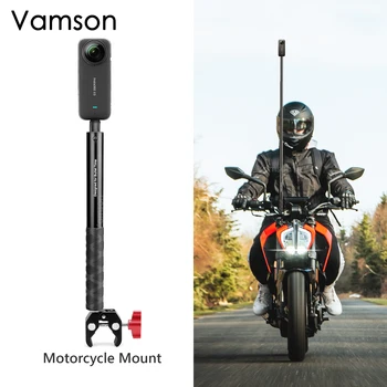 Vamson pre Insta360 Jeden X3 Motocykel 3rd Person Pohľadu Neviditeľné Selfie Držať Riadidlá Svorka Mount pre Insta 360 X2 GoPro Kamery