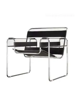 Vassili stoličky dizajnér single pohovka Nehrdzavejúcej ocele stoličky obývacia izba stredoveké nehrdzavejúcej ocele sedlo kožené stoličky voľný čas