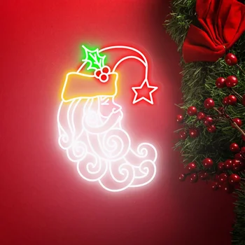 Vianočné Neónový nápis rozsvieti Santa Santa Claus Led Neónový nápis Otec Vianočná Výzdoba, Vianočné Darčeky Party Decor