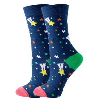 Vianočné Ponožky Ženy Vianočný Strom Snowflake Trubice Posádky Ponožky Happy Ponožka Nový Rok Vtipné Elk Snehuliak Farebné Kreatívny Zábava Ponožky Darček