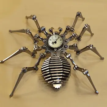 Čas Spider Nerez Statická, Mechanické Hmyzu Model Ručné DIY Montáž Hračka Punk Dekoratívne Remeslá